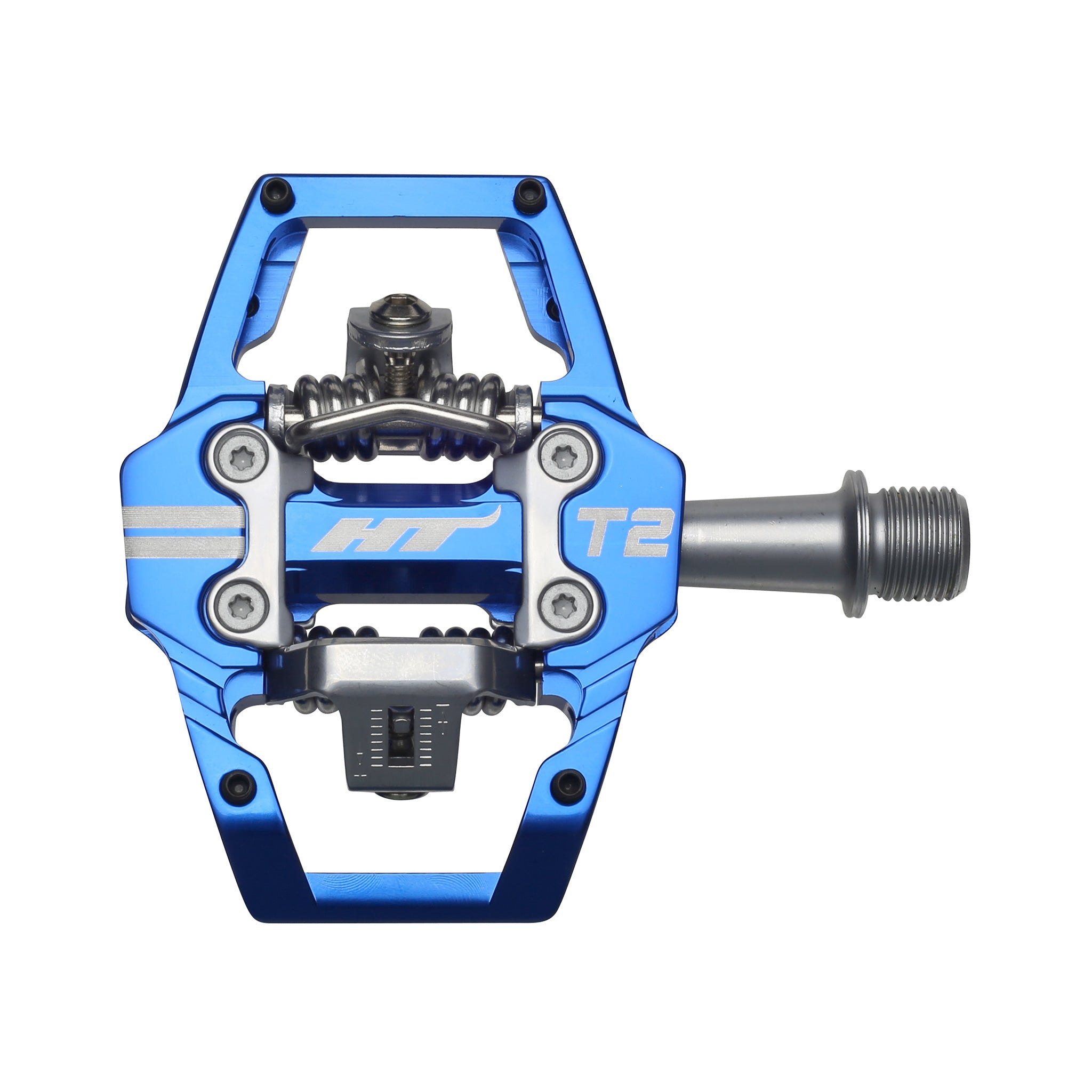 HT Components T2 Clipless Platform MTB Pedals - Royal Blue